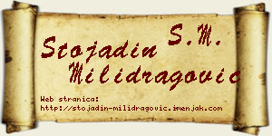 Stojadin Milidragović vizit kartica